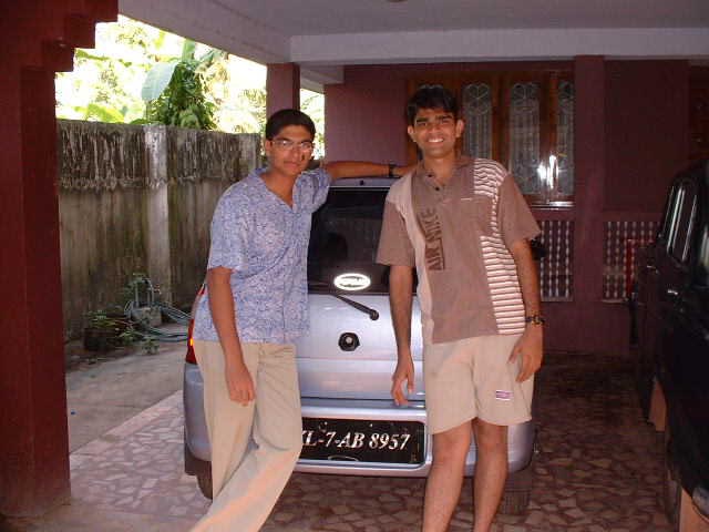 Bala & Dilip in front of Alto